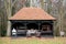 Cricket pavilion filled with chairs