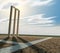 Cricket Pitch And Wickets Perspective