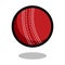 Cricket play sport ball logo vector line 3d game icon isolated