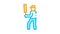 Cricket Player Batsman Icon Animation