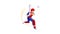 Cricket player game icon animation