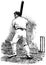 Cricket player I Antique Sport Illustrations