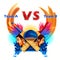 Cricket players of cricket championship and VS versus