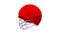 Cricket red helmet icon animation