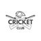 Cricket team emblem and design elements.