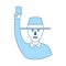 Cricket Umpire With Hand Holding Card Icon