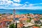 Crikvenica. Town on Adriatic sea waterfront aerial view