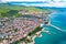 Crikvenica. Town on Adriatic sea waterfront aerial view