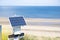 Crimdon beach, Hartlepool and Seaton Carew, England. 28 July, 2021. Solar panel on the beach