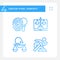 Crime evidences in court pixel perfect gradient linear vector icons set