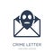crime Letter icon. Trendy flat vector crime Letter icon on white