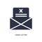 crime letter icon on white background. Simple element illustration from law and justice concept