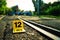 Crime Scene Evidence Marker Near to Rails