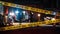 Crime Scene at Night: Crime Scene Investigation Team Working on a Murder. Female Police Officer