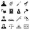 Crime simple icons