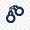 Crime vector icon isolated on transparent background, Crime tra