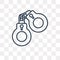 Crime vector icon isolated on transparent background, linear Crime transparency concept can be used web and mobile