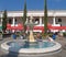 Crimea. The fountain at the railway station in Simferopol