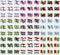 Crimea, Malaysia, Saint Kitts and Nevis, Karakalpakstan, Karelia, Guatemala, Dominica, Hungary, Guinea. Big set of 81 flags.