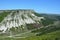 Crimea, mount Besh-Kosh near Bakhchysaray. View from the North side of the plateau of Chufut-Kale