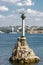 Crimea. View of the monument to the flooded ships in Sevastopol