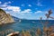 Crimea, Yalta. View of the sea and cliffs.