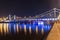 Crimean bridge night view, Moscow.