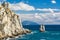Crimean landscape near Yalta on a Black Sea shore