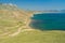 Crimean spring landscape near Karadag volcanic mountain range