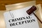 Criminal Deception - legal concept