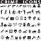 Criminal icons set