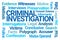 Criminal Investigation Word Cloud