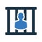 Criminal, jail icon. Simple editable vector design isolated on a white background