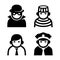 Criminal, Police and Prison Userpic Icons Set