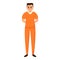 Criminal prison icon, cartoon style