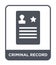 criminal record icon in trendy design style. criminal record icon isolated on white background. criminal record vector icon simple