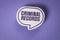 Criminal Records. Speech bubble with text on purple background