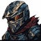 Crimson And Blue Manga Style Knight Helmet Graphics Pack