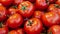 Crimson Bounty: A Vibrant Array of Fresh, Juicy Tomatoes on Display in the Market, Store, and Bazaar