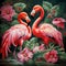 Crimson Flamingo Flowers: Majestic Beings in Nature's Kingdom