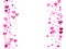 Crimson heart confetti design. Friendship