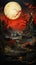 Crimson Moon, Red Sky: Japanese Enchanted Dreams of Sinuous, Con