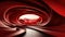 Crimson Voyage: Abstract Red Tunnel Background