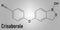 Crisaborole eczema drug molecule, Phosophodiesterase-4 inhibitor. Skeletal formula.