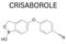 Crisaborole molecule. Skeletal formula.