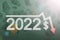 Crisis 2022. Quarterly or annual report of companies. Economic recession on the chart. Chart arrow pointing down against