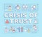 Crisis of trust word concepts banner