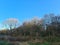 Crisp blue sky winter day in Yorkshire UK