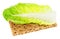 Crisp Bread With Lettuce Leaf Low Calorie Diet Food