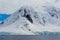 Crisp, clean snow covers mountains near Port Lockrow in Antarctica